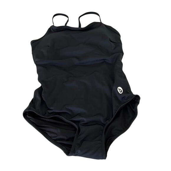 Baleaf Black Training Swimsuit Woman Size 32 Fly Back Adjustable Straps - Picture 1 of 12
